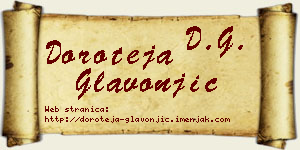 Doroteja Glavonjić vizit kartica